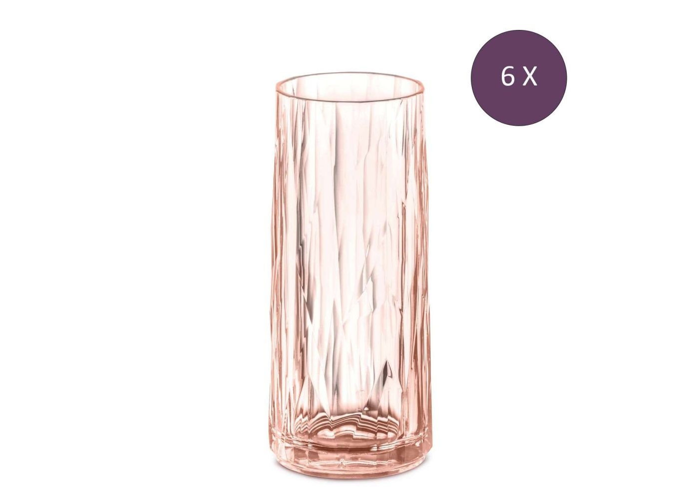 Koziol superglas club No. 03 bier/ longdrinkglas 250 ml 6 stuks