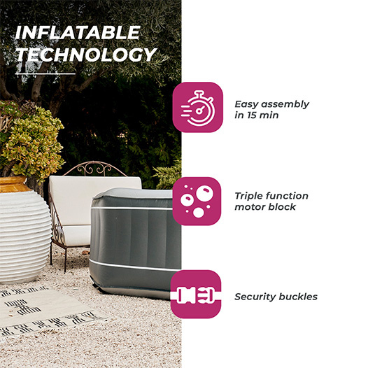 Netspa opblaasbare spa Silver - 5 persoons