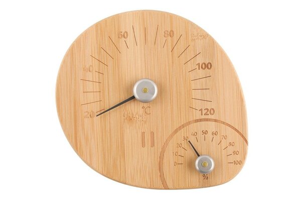 Rento Saunathermometer en hygrometer van bamboe