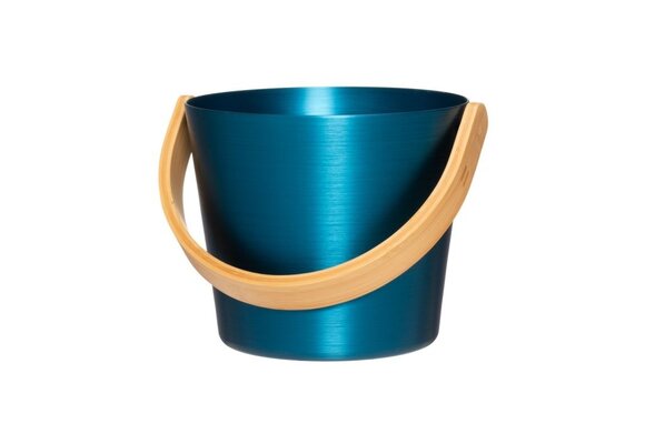 Rento Sauna Emmer Aluminium met Bamboe Handvat Blauw