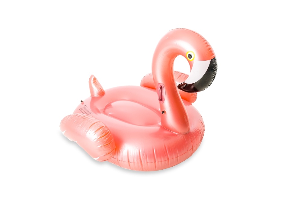 Didak Opblaasbare Flamingo Roze Gold 140x130x120 cm