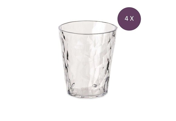 Koziol superglas club No.01 waterglas 250 ml set van 4  stuks