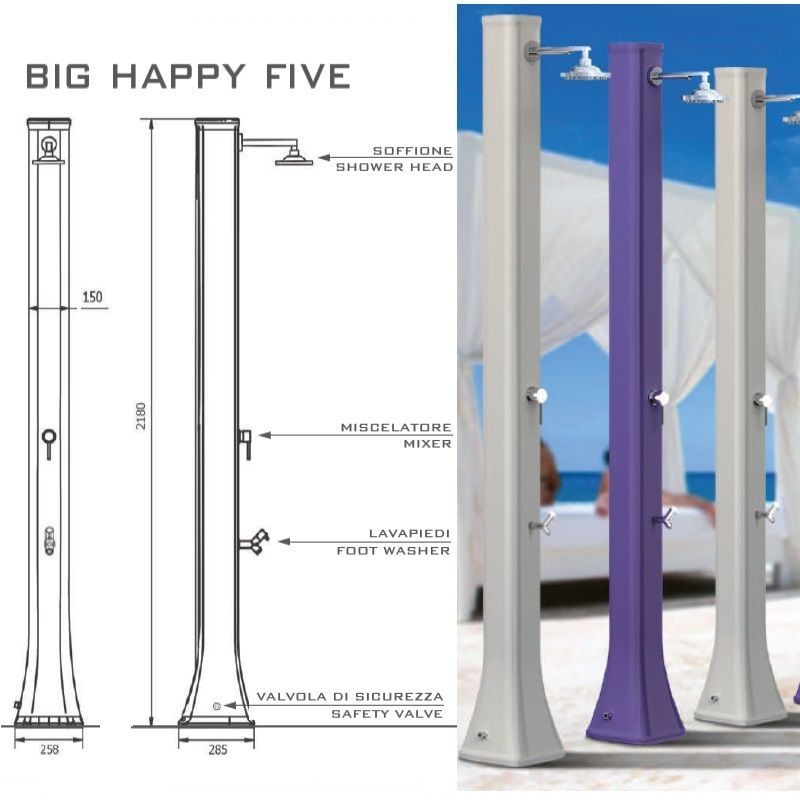 Arkema Big Happy Solar Buitendouches - diverse kleuren