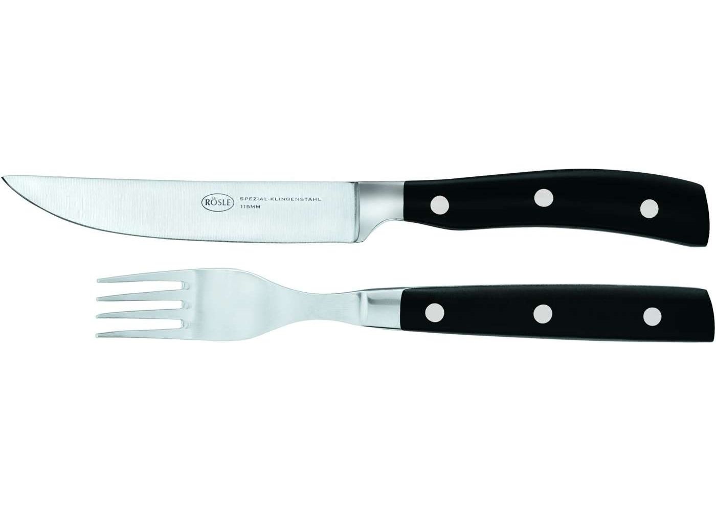 Steak Bestek Set Rösle  -set van 4 stuks.