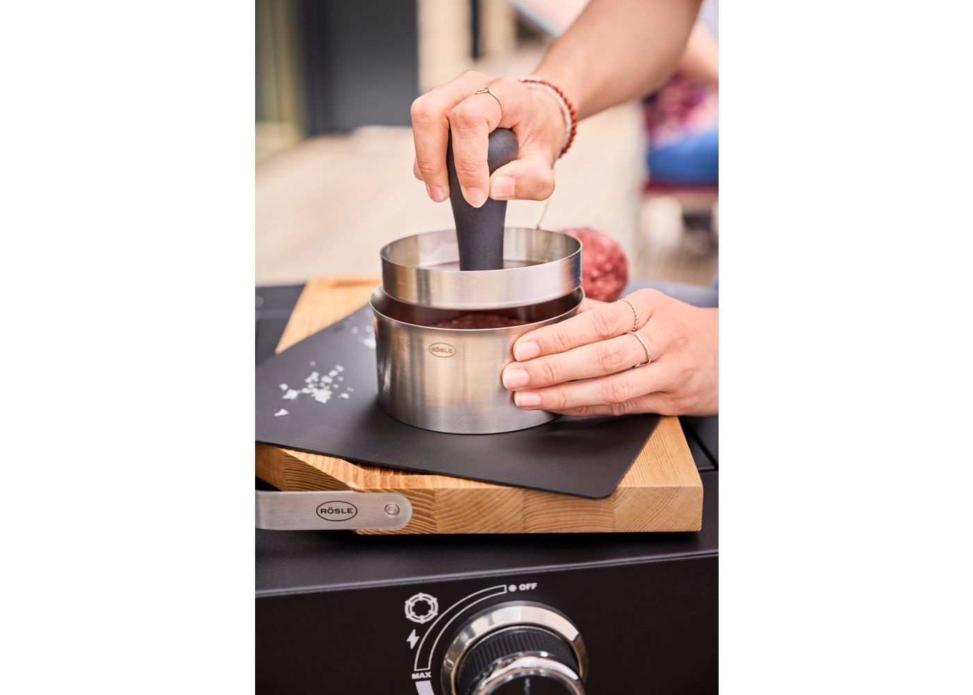 Rösle Hamburgerpers Roestvrijstaal