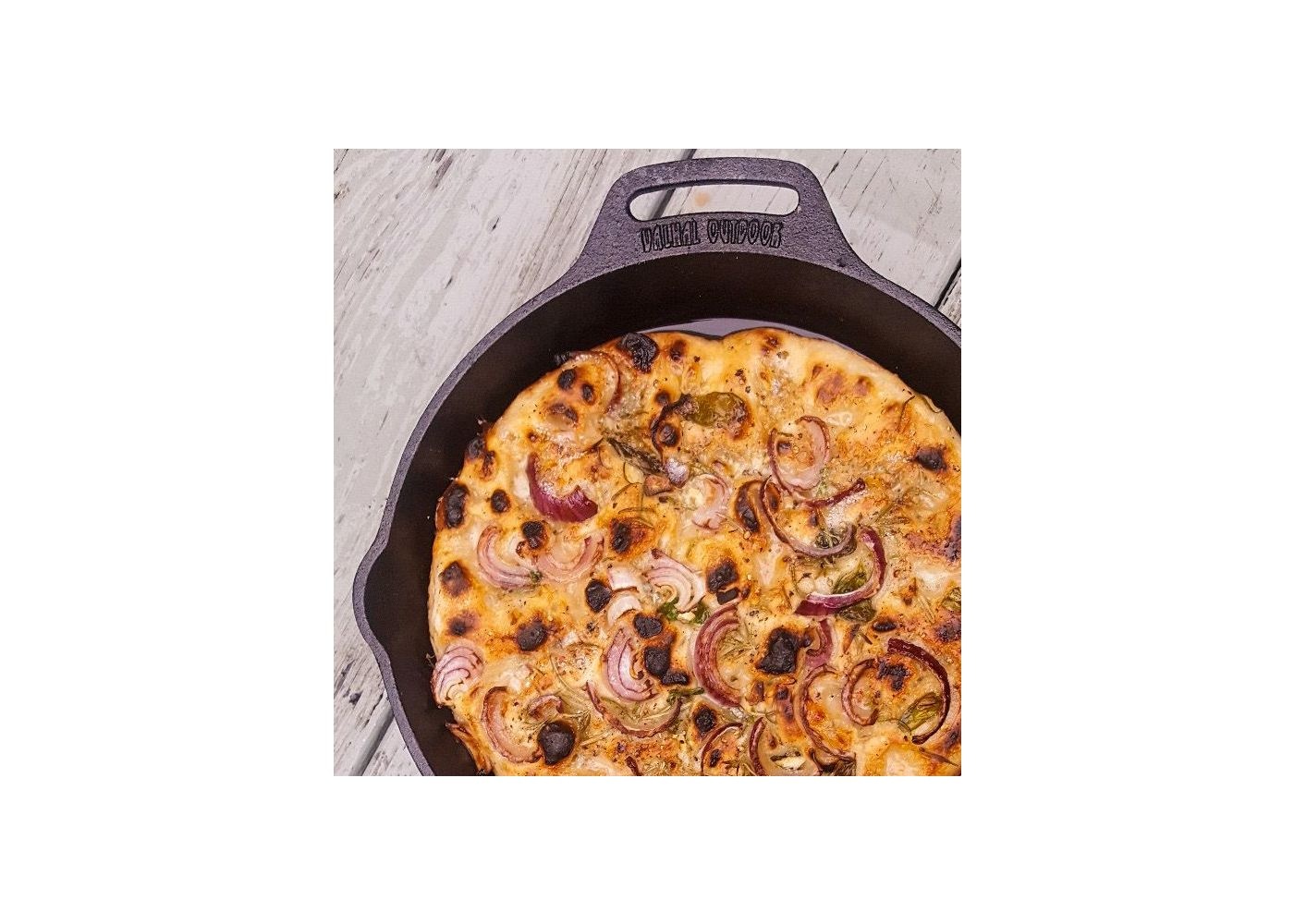 Valhal Outdoors Skillet Gietijzer Met Handgrepen 25 cm