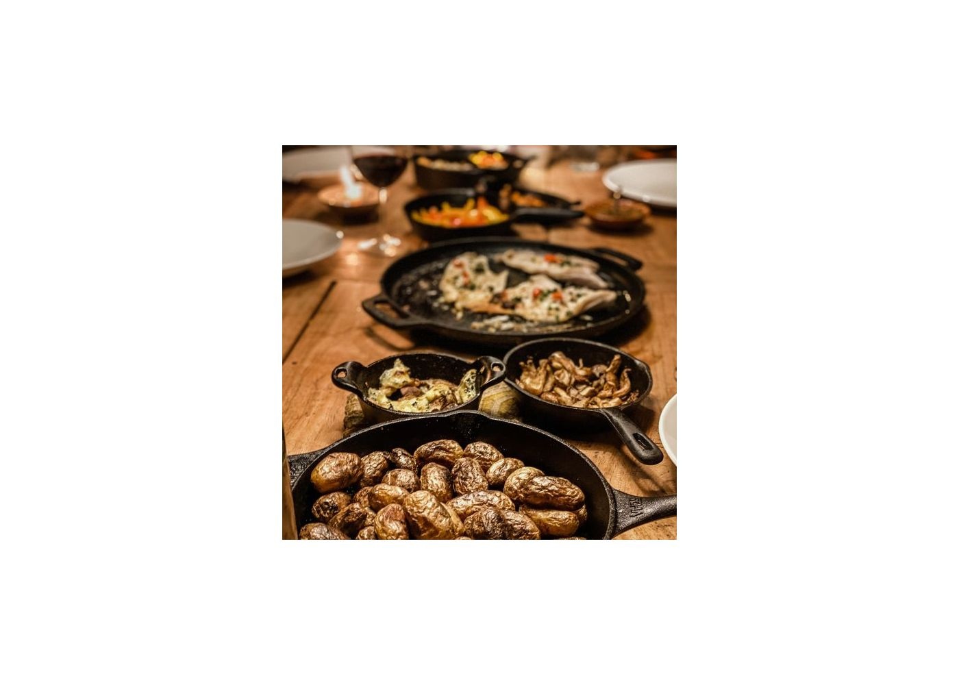 Valhal Outdoors Skillet Gietijzer Met Handgrepen 25 cm