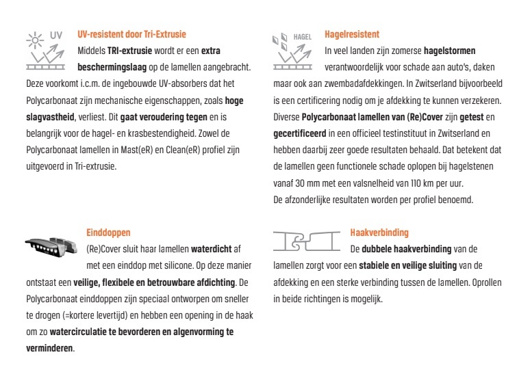 (Re)cover Mast(eR) Polycarbonaat Transparant | Lamellen