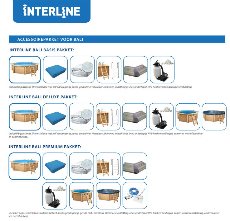 Interline Bali Houten Zwembad rond 4.40 meter