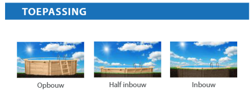 Interline Bali Houten Zwembad rond 4.40 meter