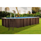 Interline Bali Houten Zwembad ovaal 6.40 x 4.00 m.
