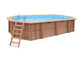 Interline Bali Houten Zwembad ovaal 6.40 x 4.00 m.