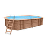 Interline Bali Houten Zwembad ovaal 8.40 x 4.90 m.