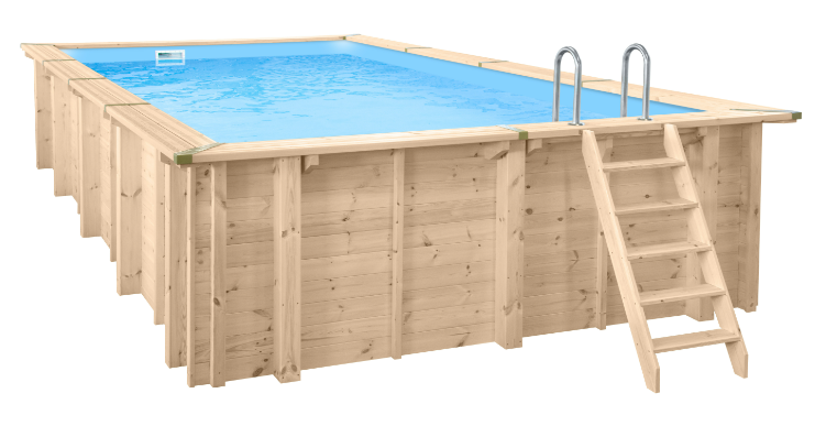Interline Bali Houten Zwembad rechthoekig 7.90 x 4.00 meter