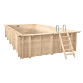 Interline Bali Houten Zwembad rechthoekig 7.90 x 4.00 meter