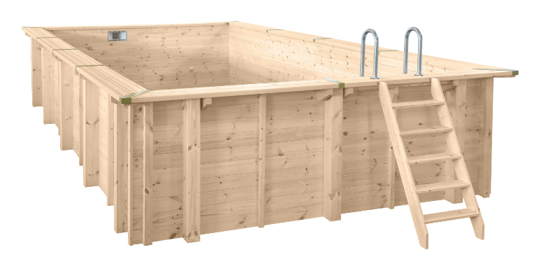 Interline Bali Houten Zwembad rechthoekig 7.90 x 4.00 meter