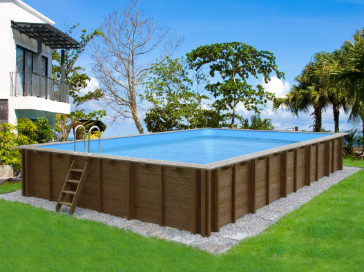 Interline Bali Houten Zwembad rechthoekig 7.90 x 4.00 meter