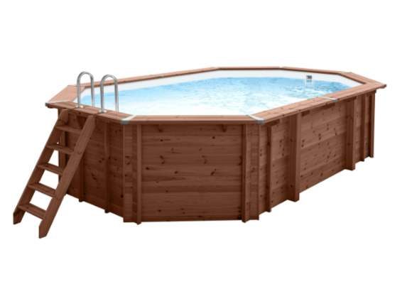Interline Sumatra Houten Zwembad ovaal 6.40 x 4.00