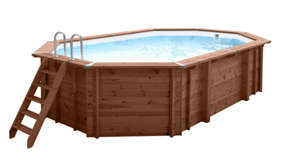 Interline Sumatra Houten Zwembad ovaal 6.40 x 4.00