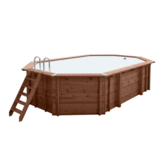 Interline Sumatra Houten Zwembad ovaal 6.40 x 4.00