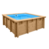 Interline Java Houten Zwembad vierkant 2,10 x 2,10 meter 