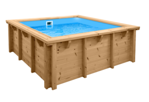 Interline Java Houten Zwembad vierkant 2,10 x 2,10 meter 