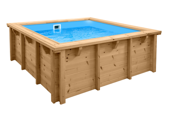 Interline Java Houten Zwembad vierkant 2,10 x 2,10 meter