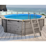 Interline Java Houten Zwembad rond 4.40 m. doorsnede