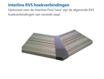 Interline RVS hoekverbindingen 8st. - Rond bad