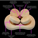 Schotelmodel hoofdsteun Abachi