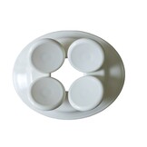 Schotelmodel hoofdsteun wit kunststof