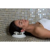 Schotelmodel hoofdsteun wit kunststof