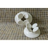 Schotelmodel hoofdsteun wit kunststof