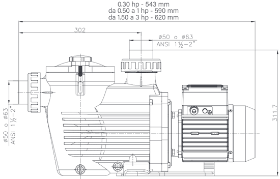 Ks Evo Pomp Kripsol (33m³/h, Drie-fasen)