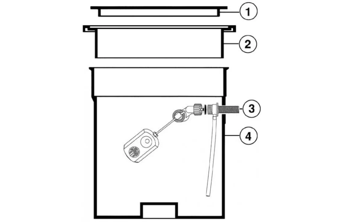 Hayward niveauregelaar met binnenwerk in pot