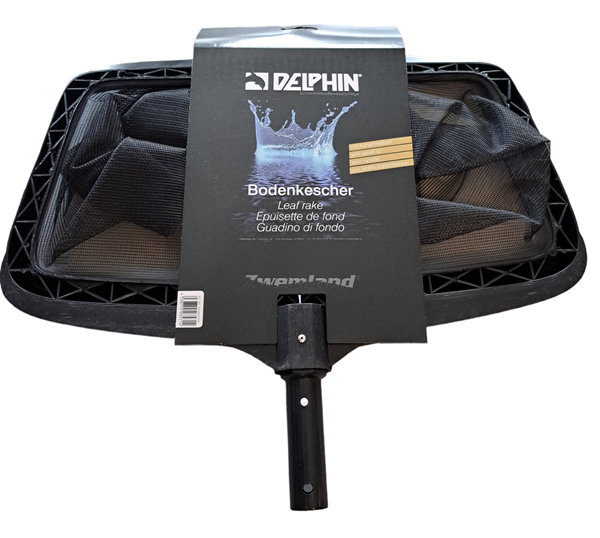 Delphin Bodemschepnet zwart kunstof