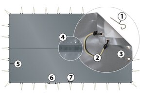 Zwembad Winterzeil Skin Freeze | 6x4 meter - Grijs