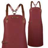 Bovine Leather long apron schort incl. shoulderstraps- 82/60