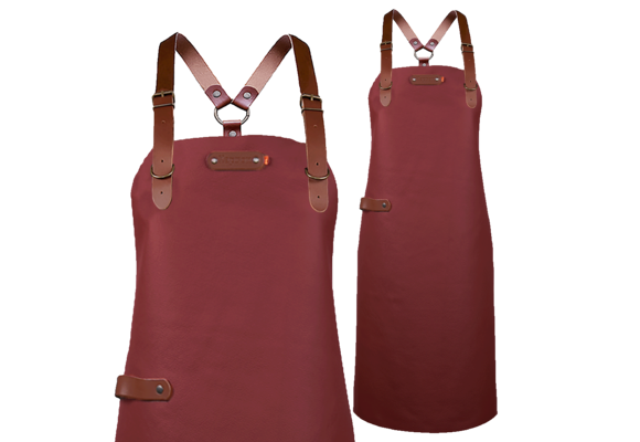 Bovine Leather long apron schort incl. shoulderstraps- 82/60