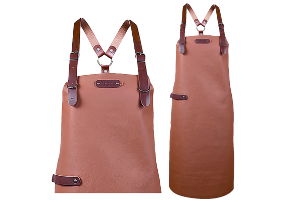 Bovine Leather long apron schort incl. shoulderstraps- 82/60
