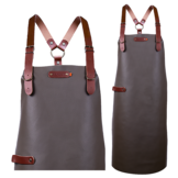 Bovine Leather long apron schort incl. shoulderstraps- 74/60