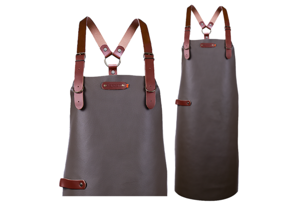 Bovine Leather long apron schort incl. shoulderstraps- 82/60