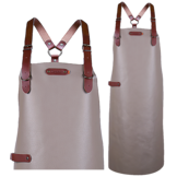 Bovine Leather long apron schort incl. shoulderstraps- 82/60