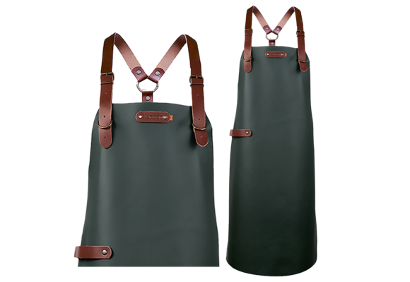 Bovine Leather long apron schort incl. shoulderstraps- 82/60