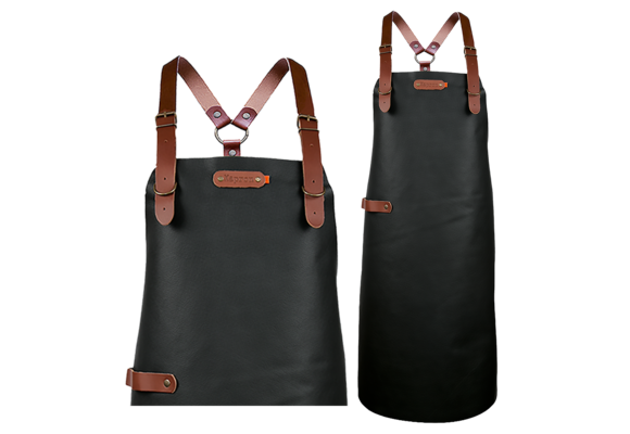Bovine Leather long apron schort incl. shoulderstraps- 82/60