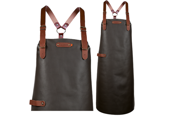 Bovine Leather long apron schort incl. shoulderstraps- 89/70
