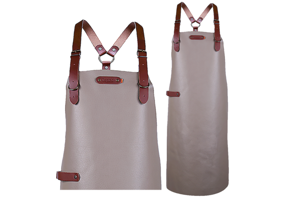 Bovine Leather long apron schort incl. shoulderstraps- 89/70