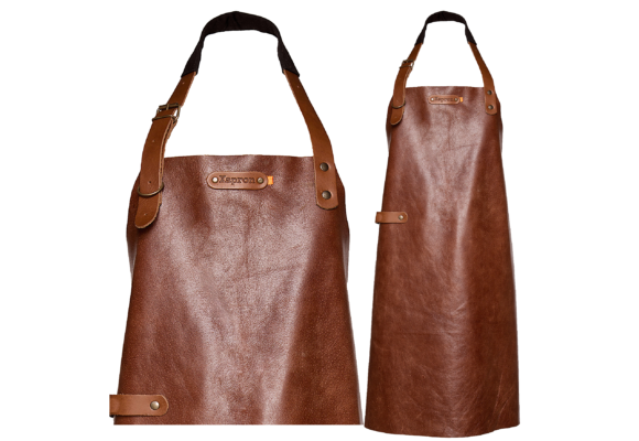 New York Leather long apron schort incl. neckstraps