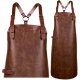 New York Leather long apron schort incl. schouderbanden 89/70