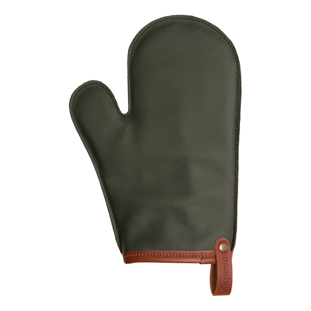 Bovine leren oven glove met duim